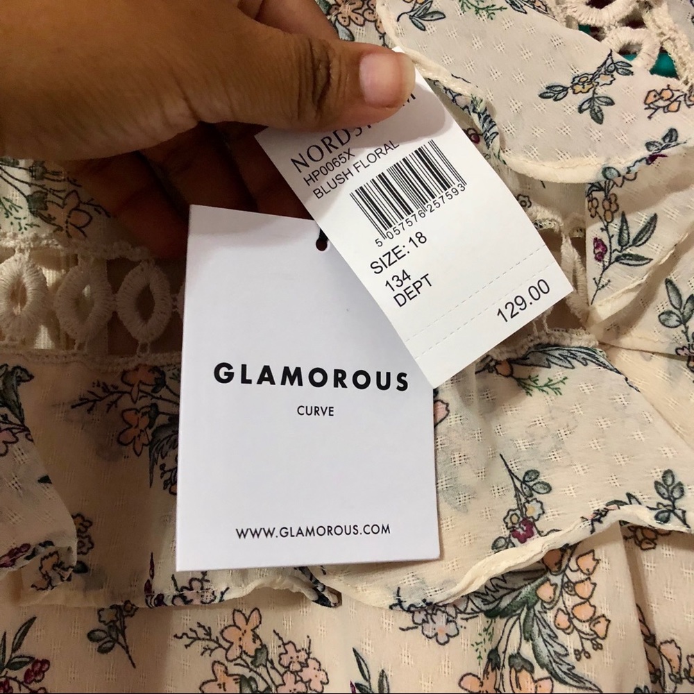GLAMOROUS CURVE PLUS SIZE RUFFLE DRESS - Picture 4 of 6